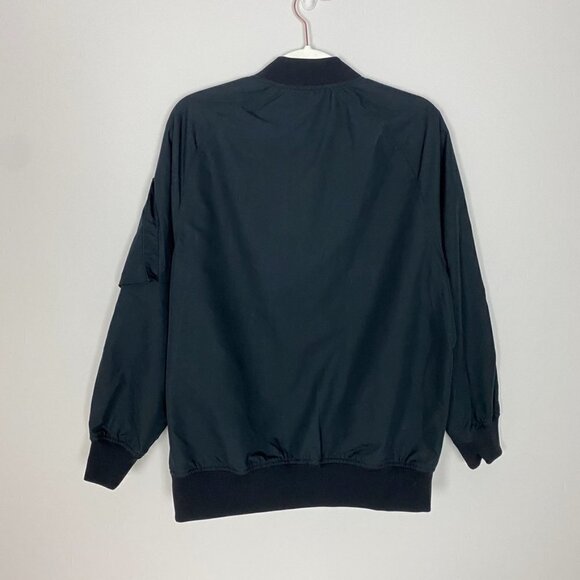 Everlane Bomber Jacket Black Womens XS Varsity Track - Picture 9 of 10